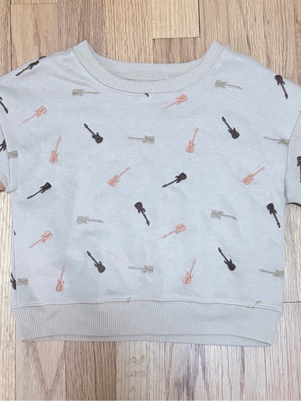 Kids Guitar Print Top - 2T